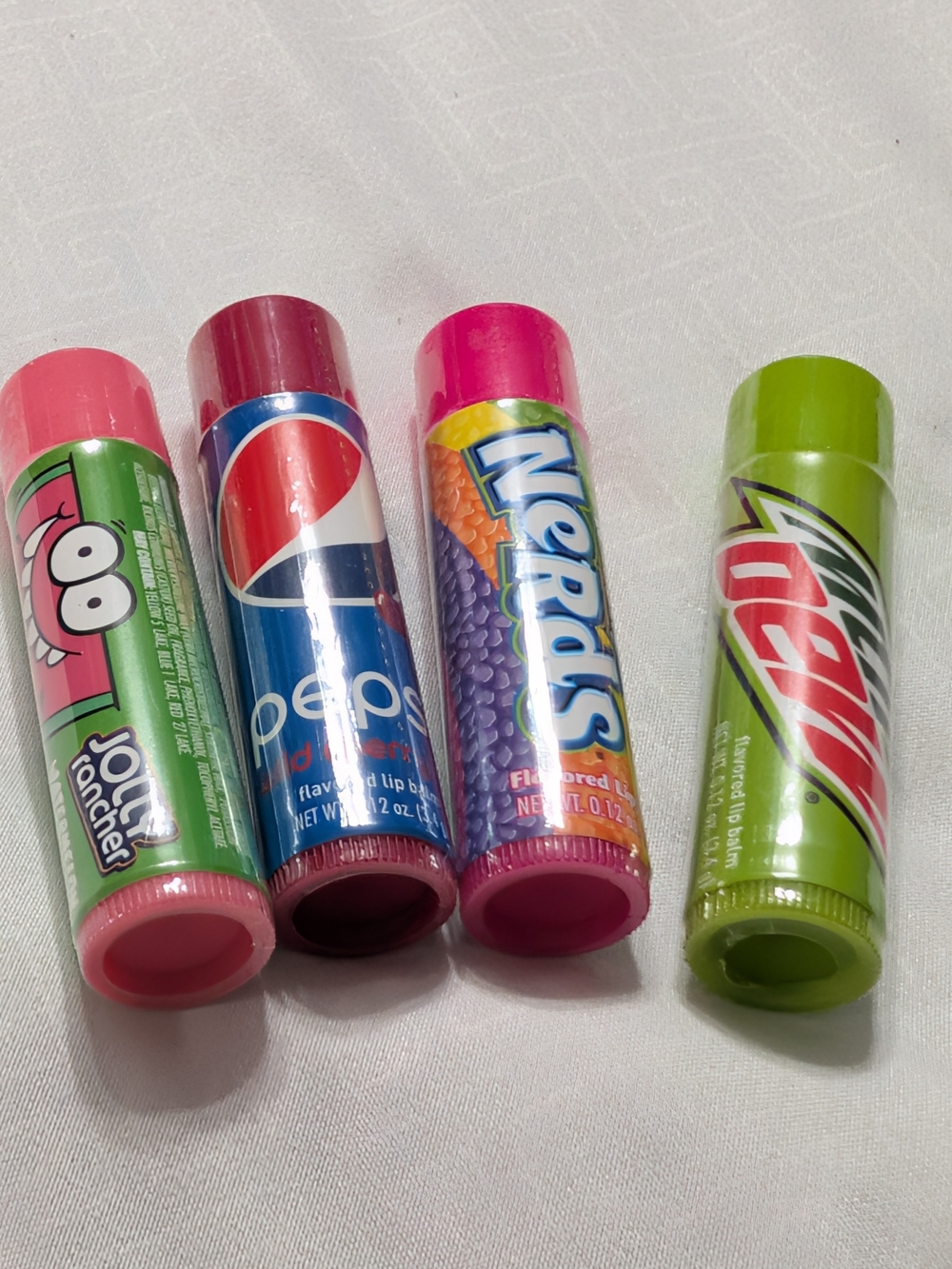Novelty Flavored Lip Balm Pack — Pink & Green Tubes